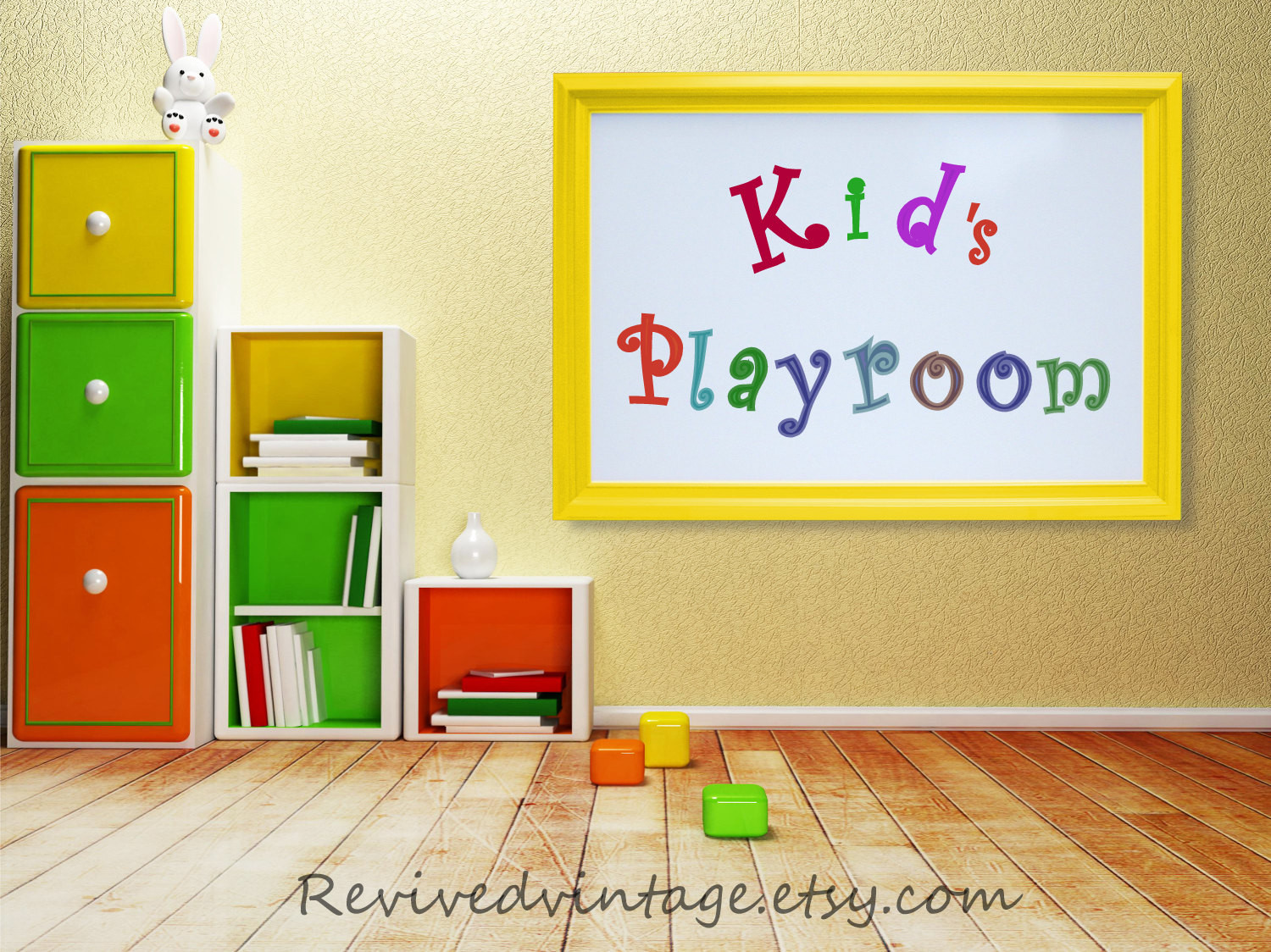 Kids Playroom Wall Art
 KIDS PLAYROOM DECORATION Wall Art Decor Whiteboard