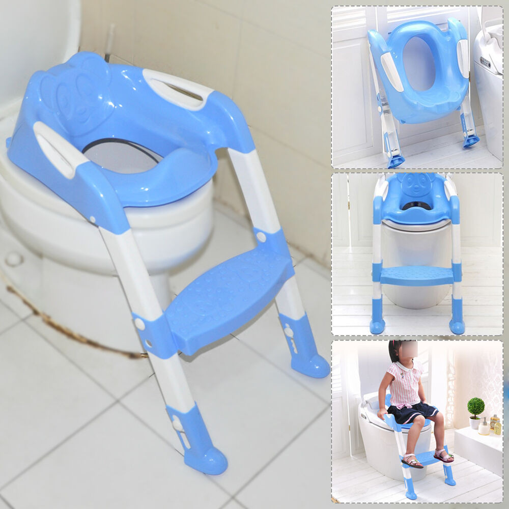 Kids Potty Chair
 Blue Foldable Kid Children Babies Toddlers Toilet Potty