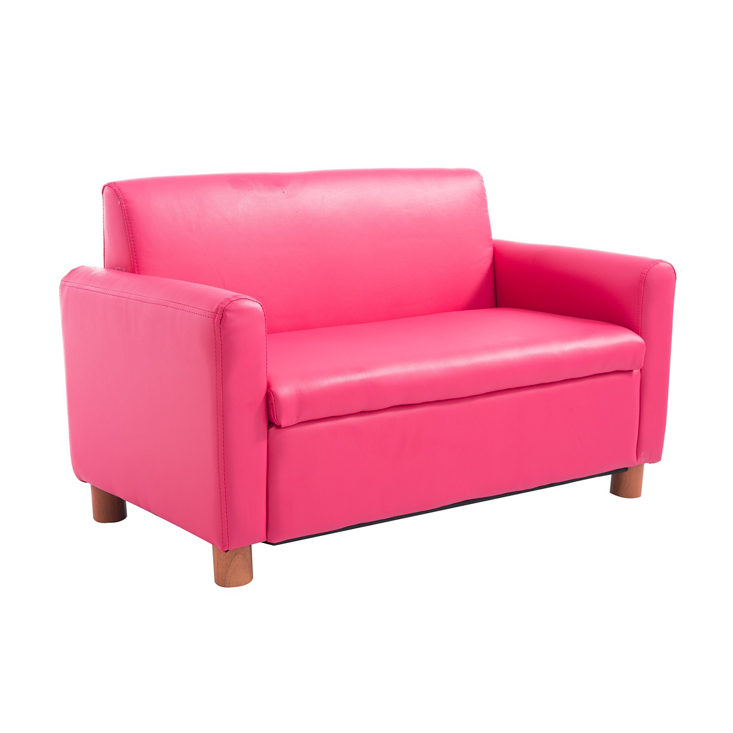 Kids Sofa And Chair
 Hom 33" Kids PU Leather Storage Sofa Pink Chairs