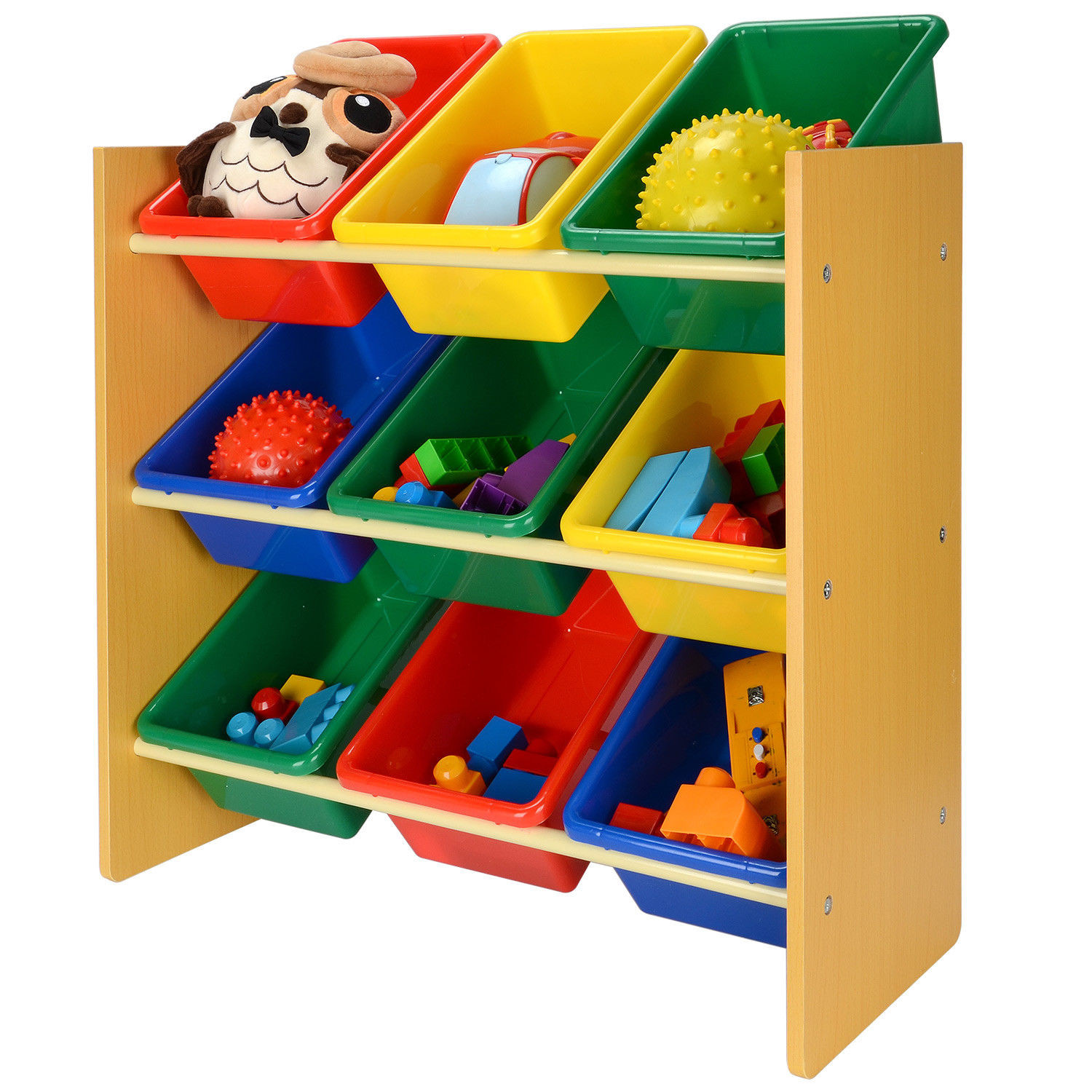 Kids Storage Bins
 LIVEDITOR Children Wooden Storage Unit 12 Bins Toy