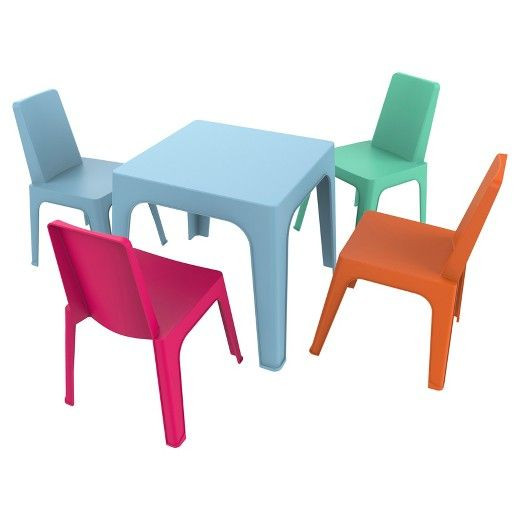 Kids Table And Chairs Target
 Julieta 5pc Square Kids Table and Chair Set Blue Table w