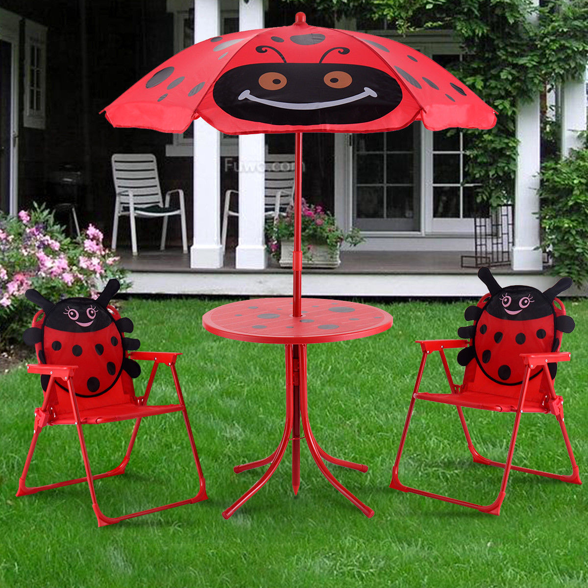 Kids Table And Chairs Target
 Kids Patio Set Foldable Outdoor Garden Ladybug Table
