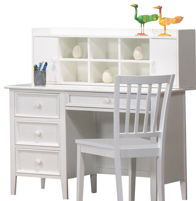 Kids White Desk Chair
 Homelegance Whimsy 4 Drawer Kids Desk with Hutch and