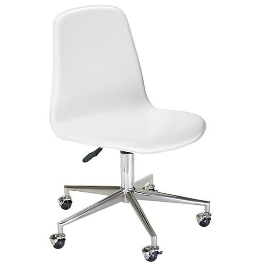 Kids White Desk Chair
 White Class Act Desk Chair this chair adjusts easily so