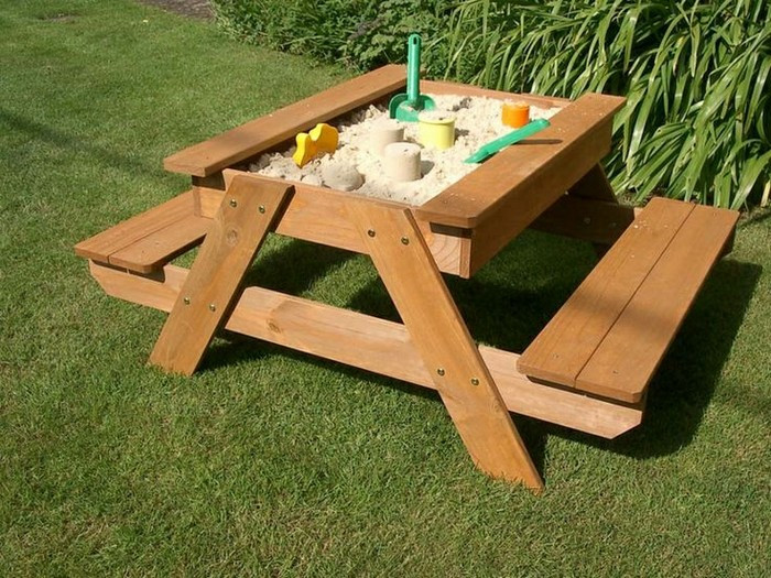 Kids Wooden Picnic Table
 Build your kids a picnic table with sandbox – Your