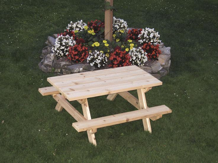 Kids Wooden Picnic Table
 Western Red Cedar Kids Picnic Table from DutchCrafters