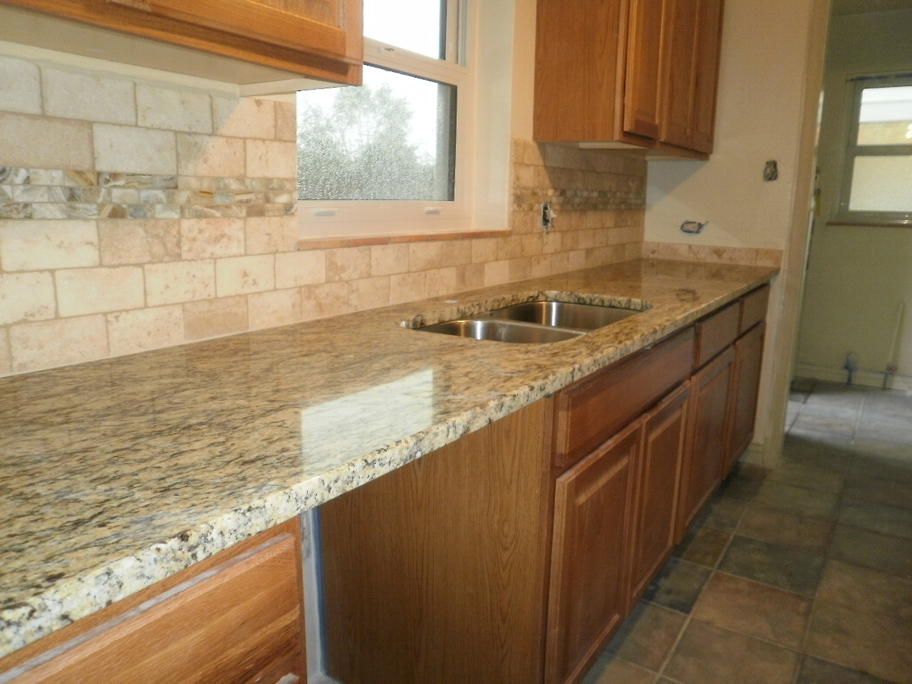Kitchen Backsplash With Oak Cabinets
 Integrity Installations A division of Front