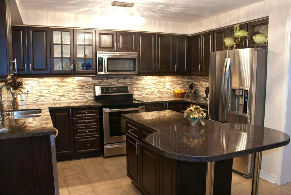 Kitchen Backsplashes With Dark Cabinets
 Most Usual Black Kitchen Cupboards Best Colors White