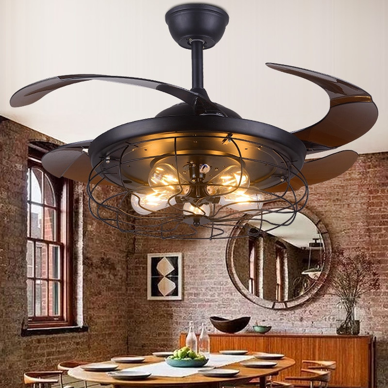 Kitchen Fans With Lights
 Retro ceiling fan light for Living room Bedroom Kitchen