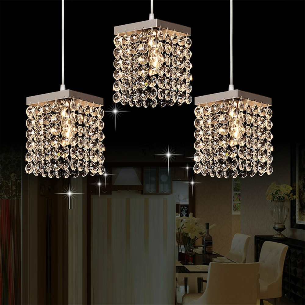 Kitchen Hanging Lights Fixtures
 MAMEI Free Shipping Modern 3 Lights Crystal Pendant
