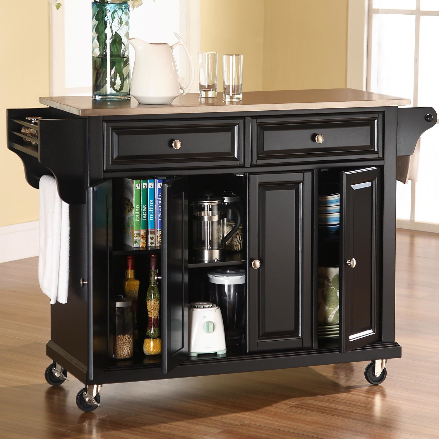 Kitchen Islands With Storage
 Kitchen Island on Casters – HomesFeed