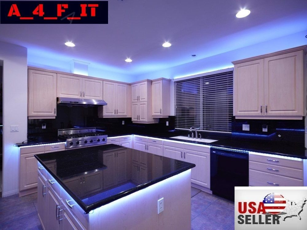 Kitchen Led Lights Under Cabinet
 4Pcs LED Kitchen Under Cabinet Light Strip RGB SMD 5050