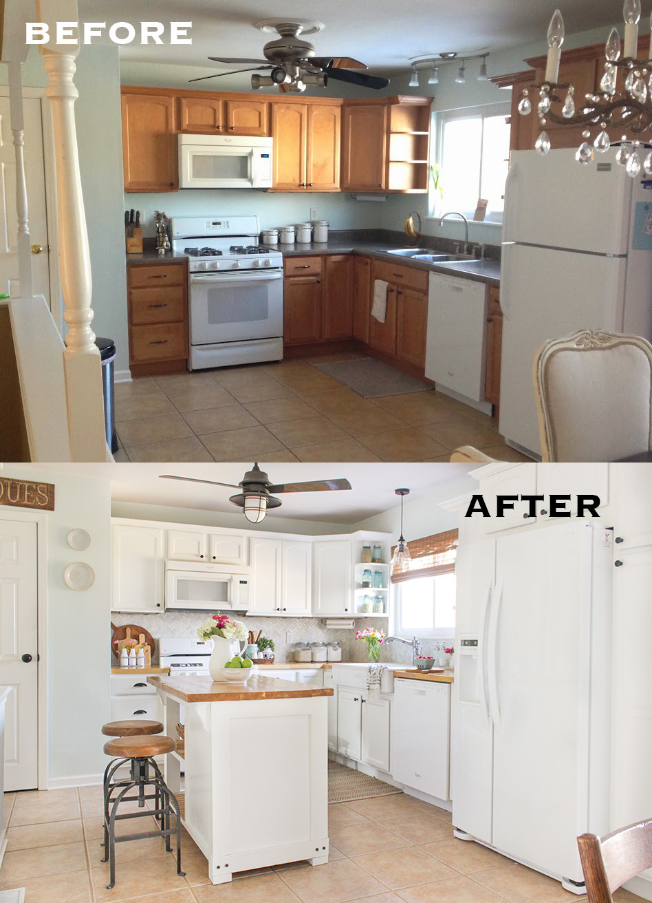 Kitchen Remodel Before And After
 The Kitchen Reveal Shades of Blue Interiors