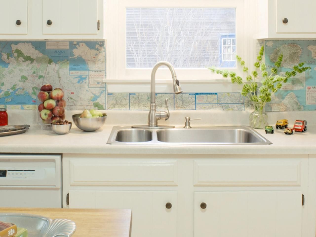 Kitchen Sink Backsplashes
 Top 20 DIY Kitchen Backsplash Ideas