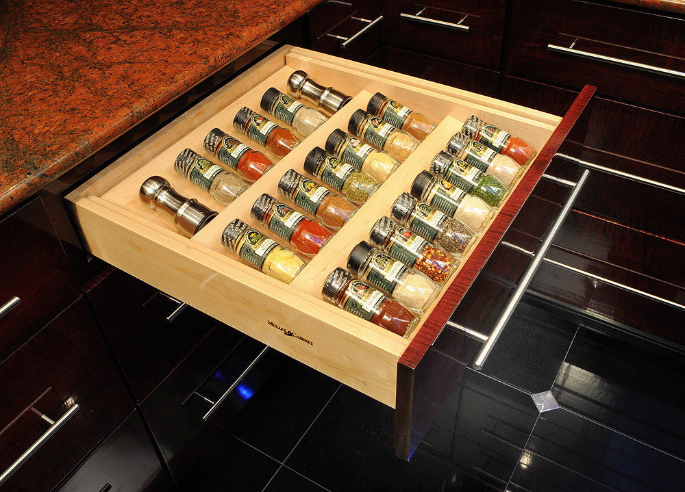 Kitchen Spice Storage
 In Drawer Spice Racks Ideas for High fortable Cooking