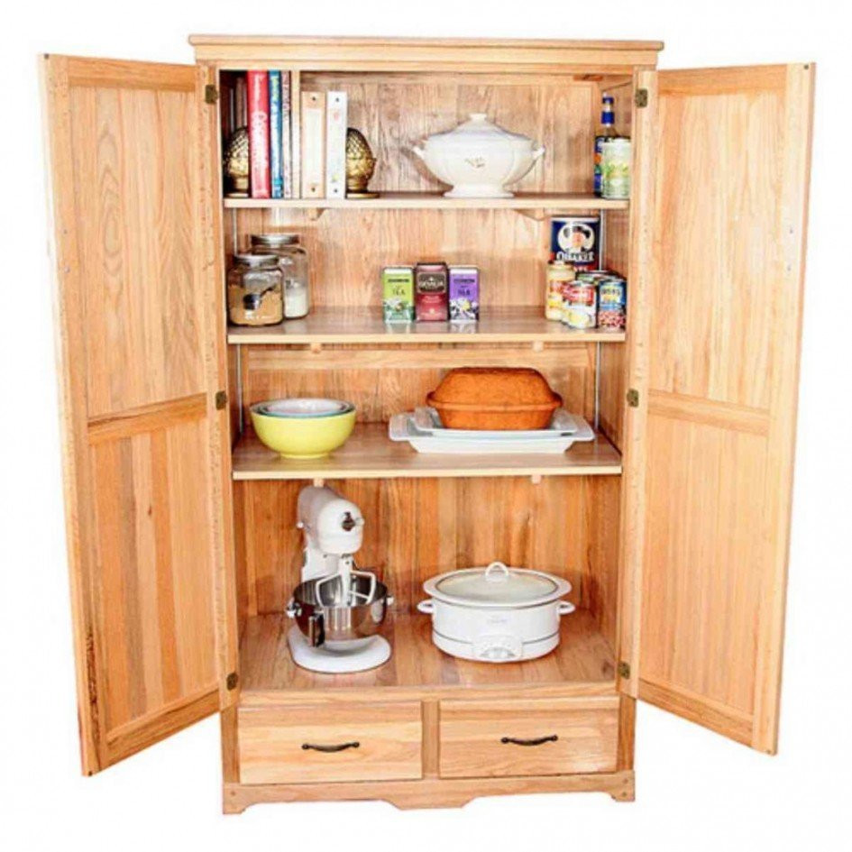 Kitchen Storage Cabinets Pantry
 OAK Kitchen Pantry Storage Cabinet Home Furniture Design