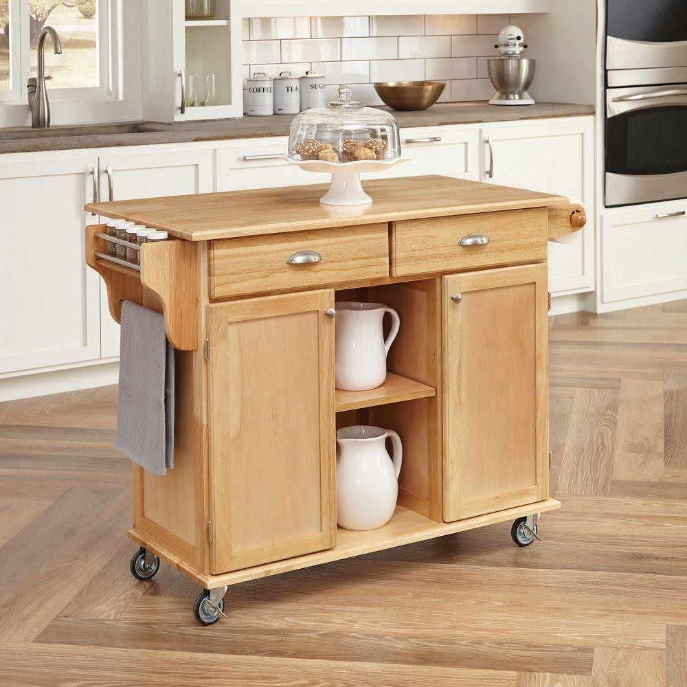 Kitchen Storage Cart
 Home Styles Napa Natural Kitchen Cart With Storage 5099 95