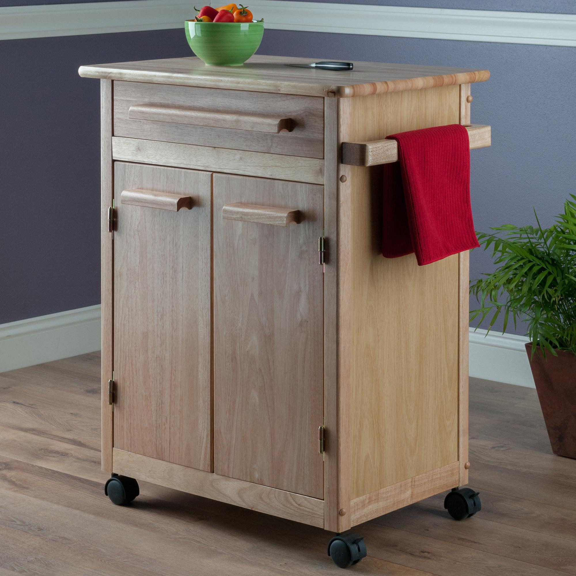 Kitchen Storage Cart
 Winsome Wood Single Drawer Storage Cart Natural Amazon