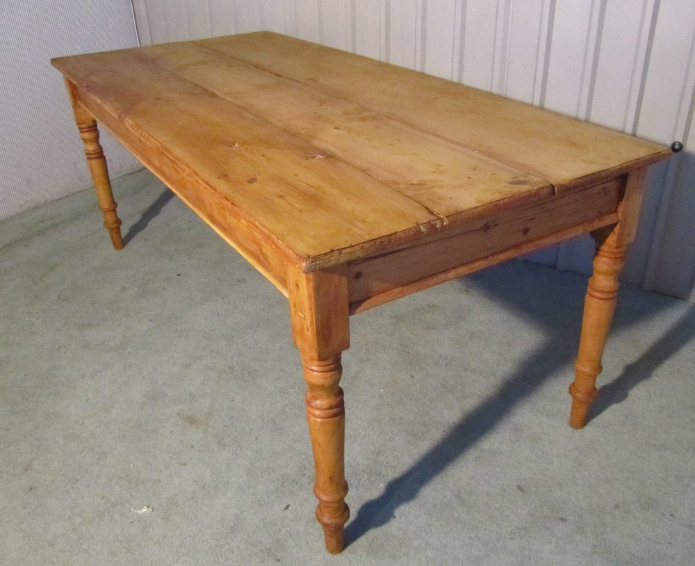 Kitchen Tables Rustic
 Victorian Rustic Pine 3 Plank Kitchen Table Antiques Atlas