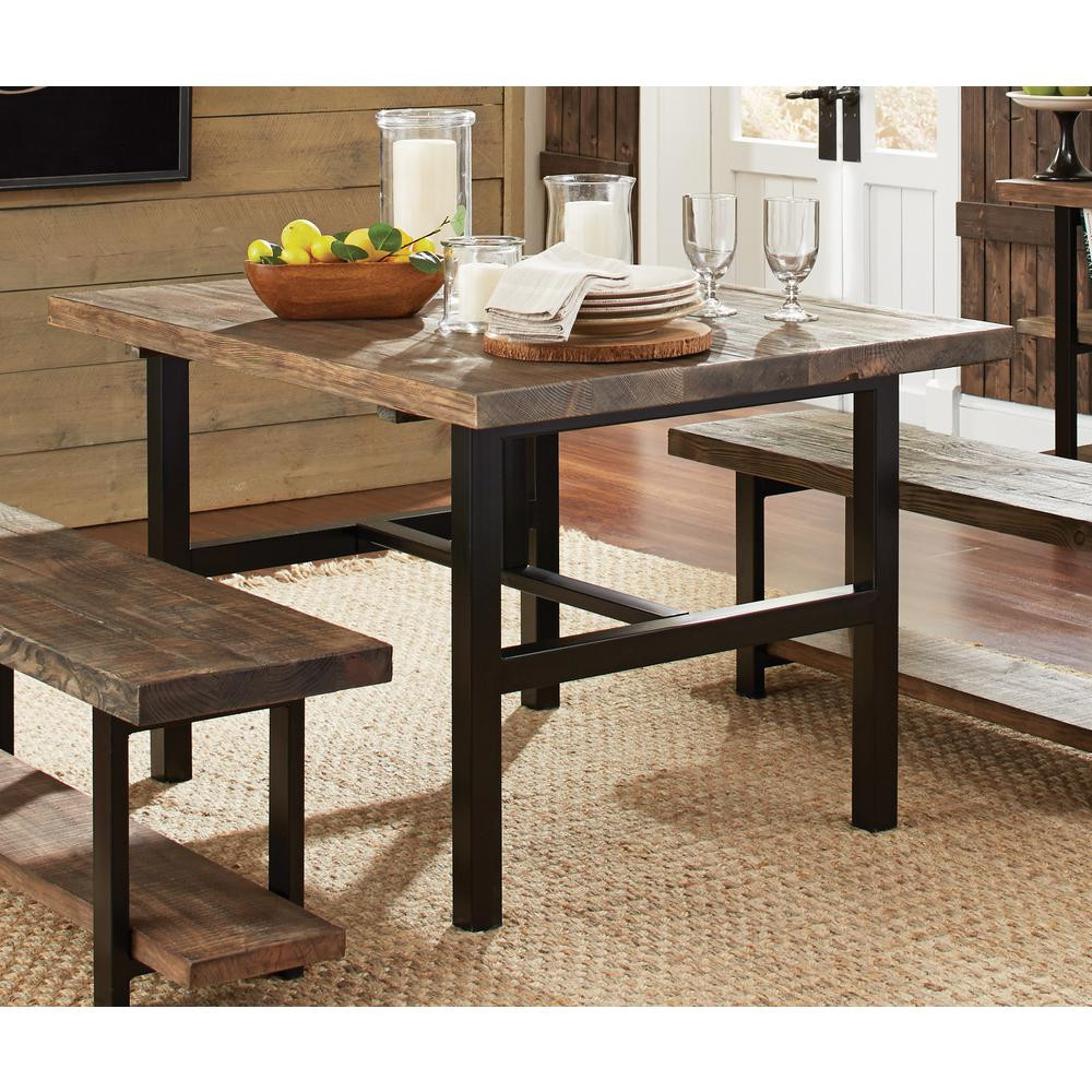 Kitchen Tables Rustic
 Alaterre Furniture Pomona Rustic Natural Dining Table