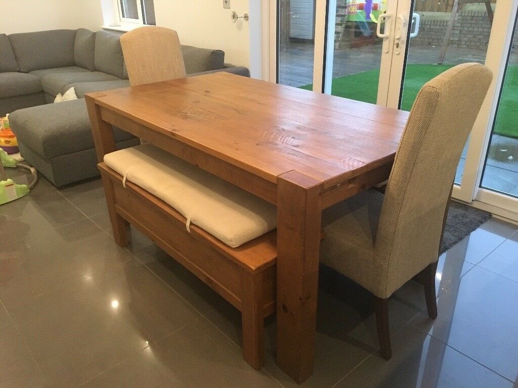 Kitchen Tables With Storage Benches
 Next Hartford extending dining table with 2 matching