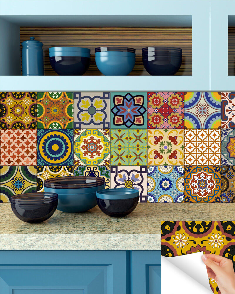 Kitchen Tiles Stickers
 kitchen decals tile stickers DIY murals backsplash
