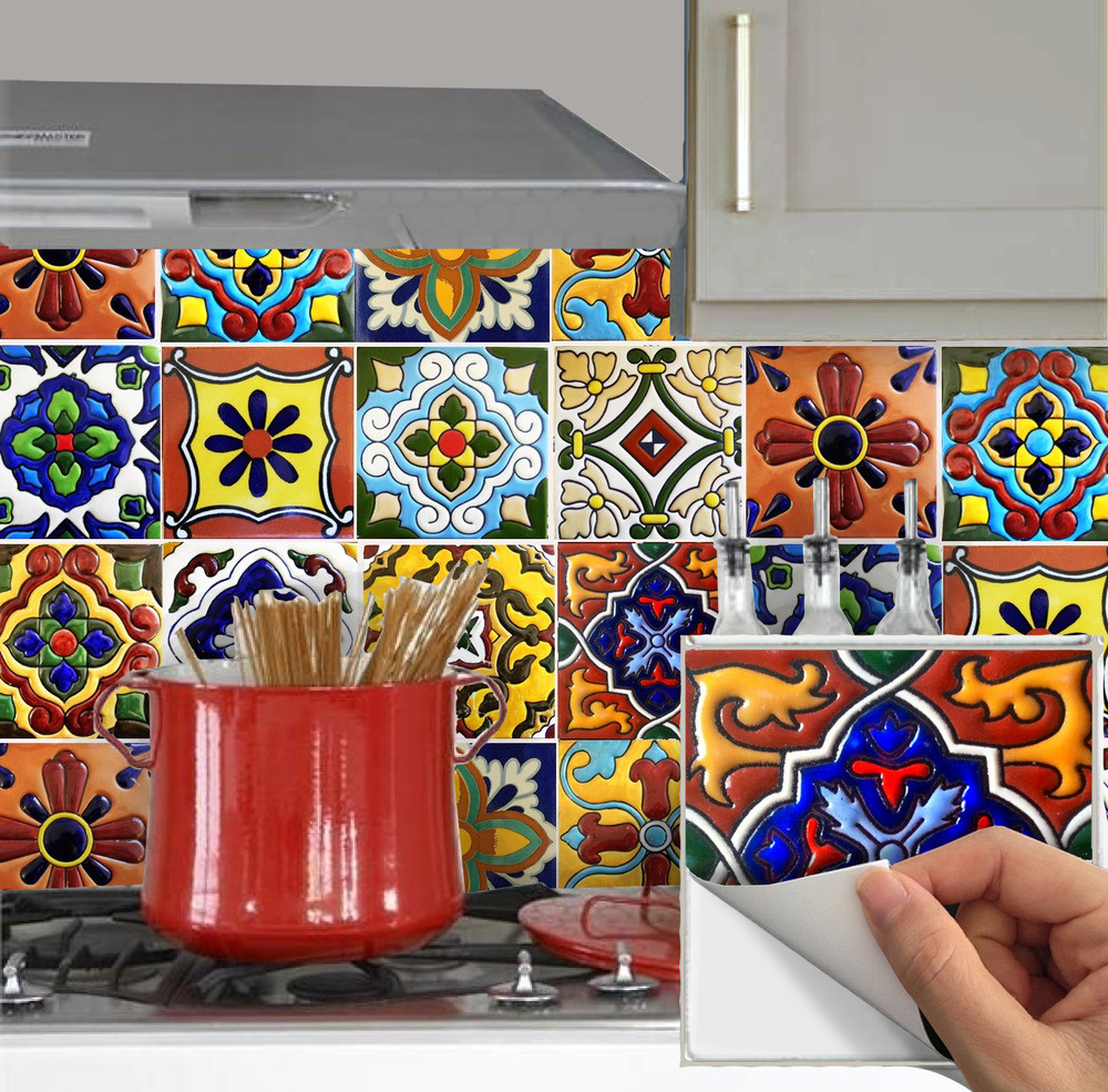 Kitchen Tiles Stickers
 Tile Stickers for Kitchen Backsplash Bathroom Peel and