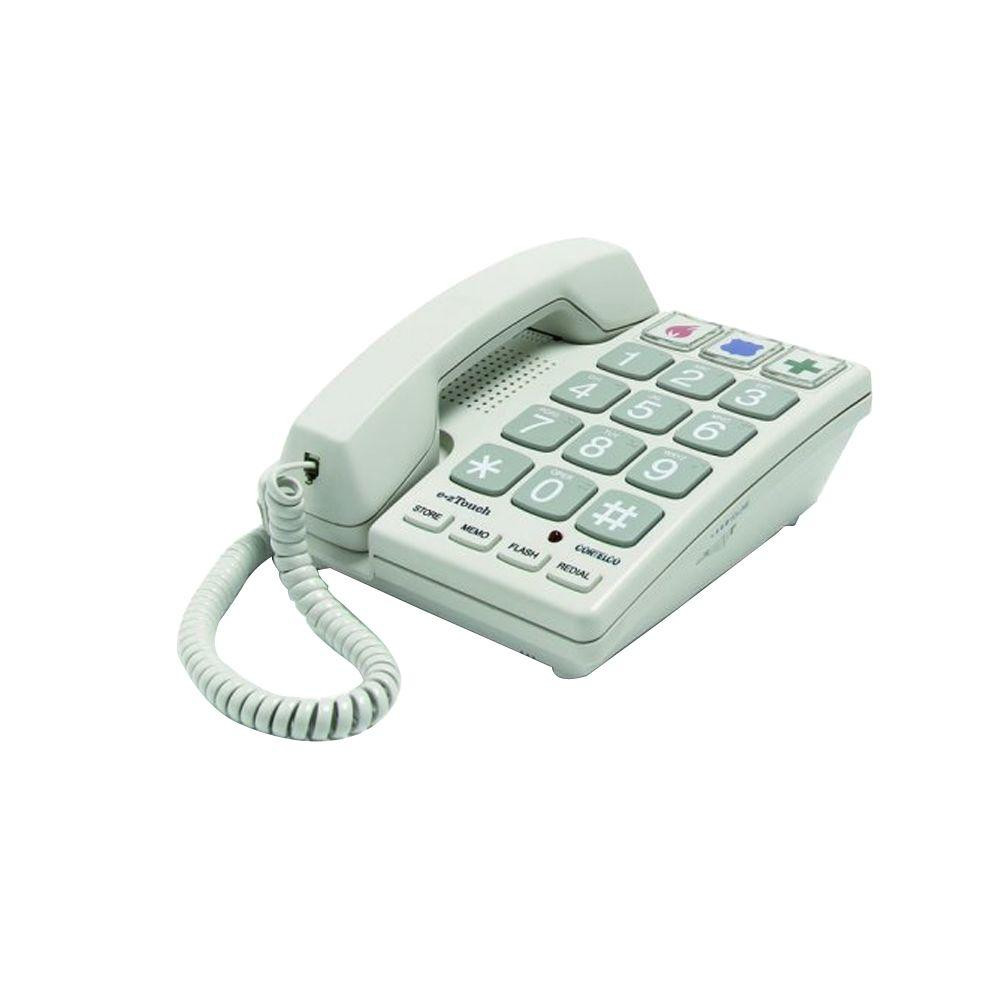 Kitchen Wall Phone
 Cortelco Big Button Corded Telephone Sandal ITT 2400
