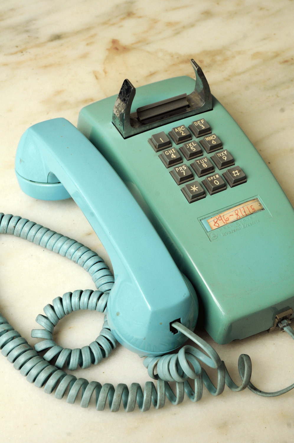 Kitchen Wall Phone
 Turquoise Shabby Corded Wall Telephone Phone Bell Systems