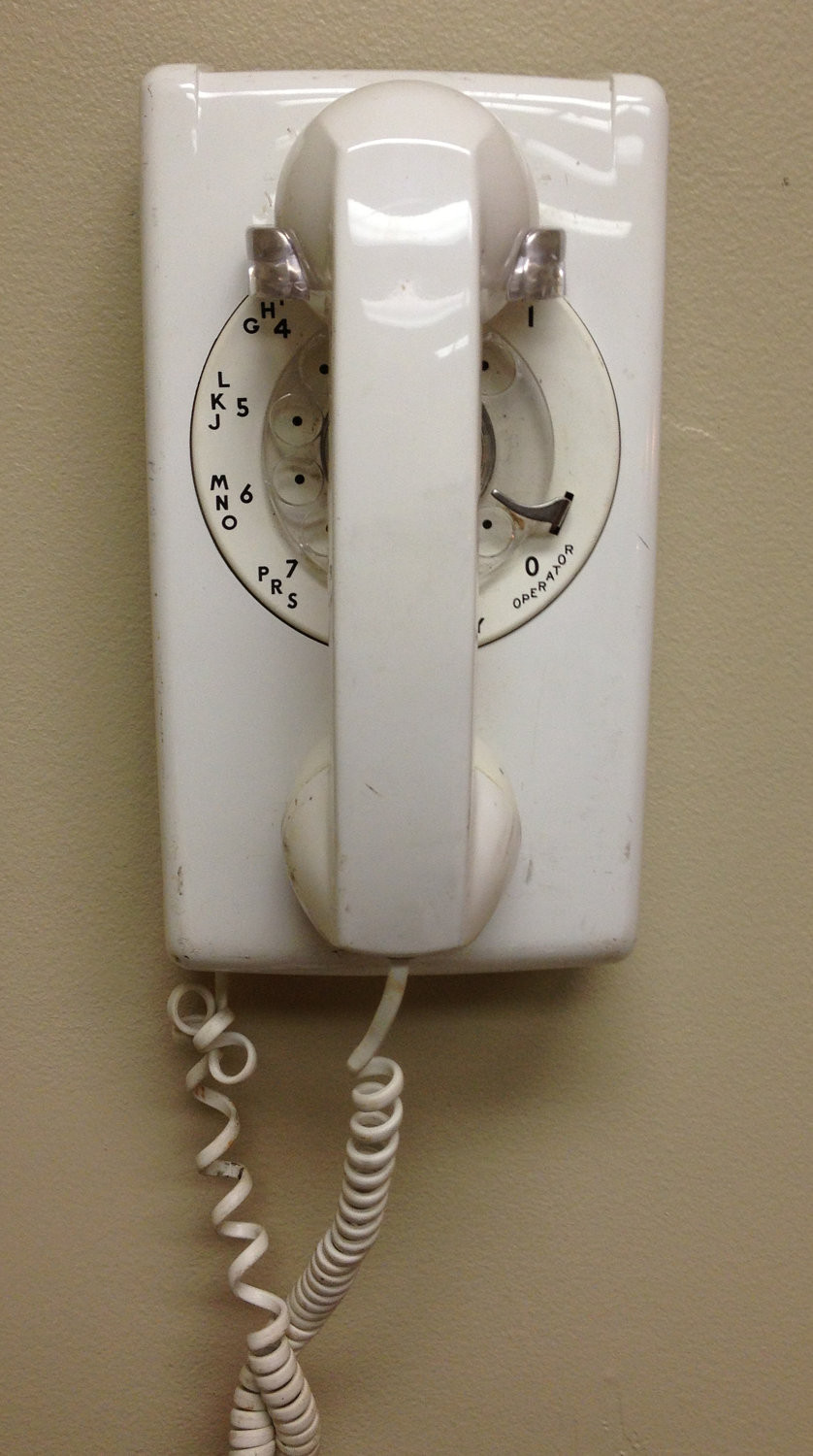 Kitchen Wall Phone
 White Rotary Wall Phone Western Electric 1960 s