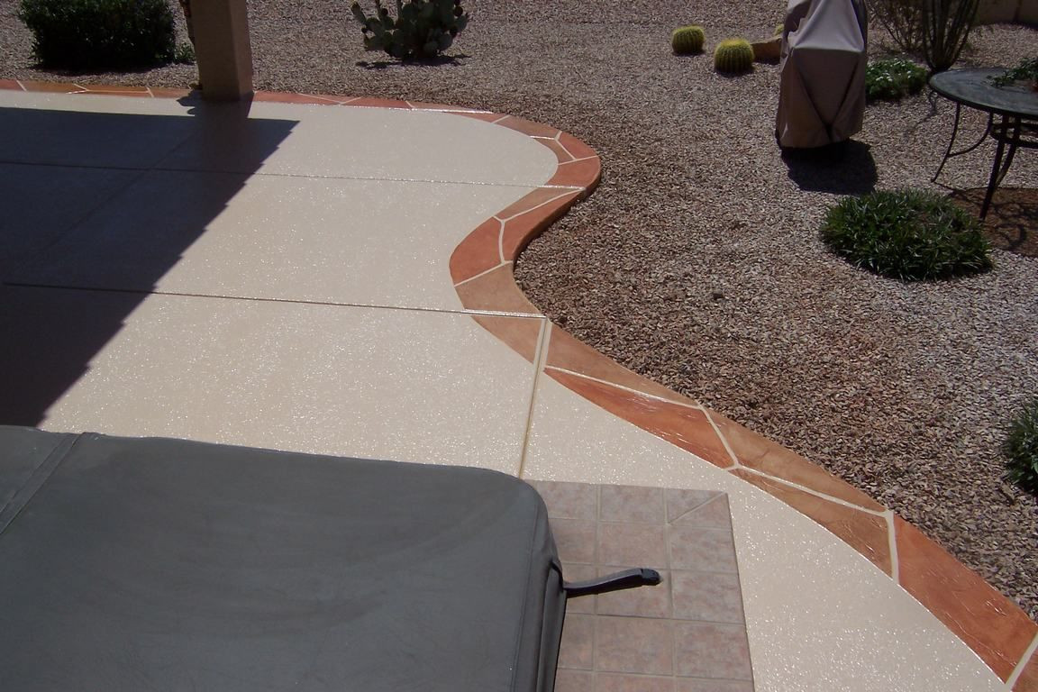 Kool Deck Paint
 Simulated Kool Deck Desert Rose Concrete Coating