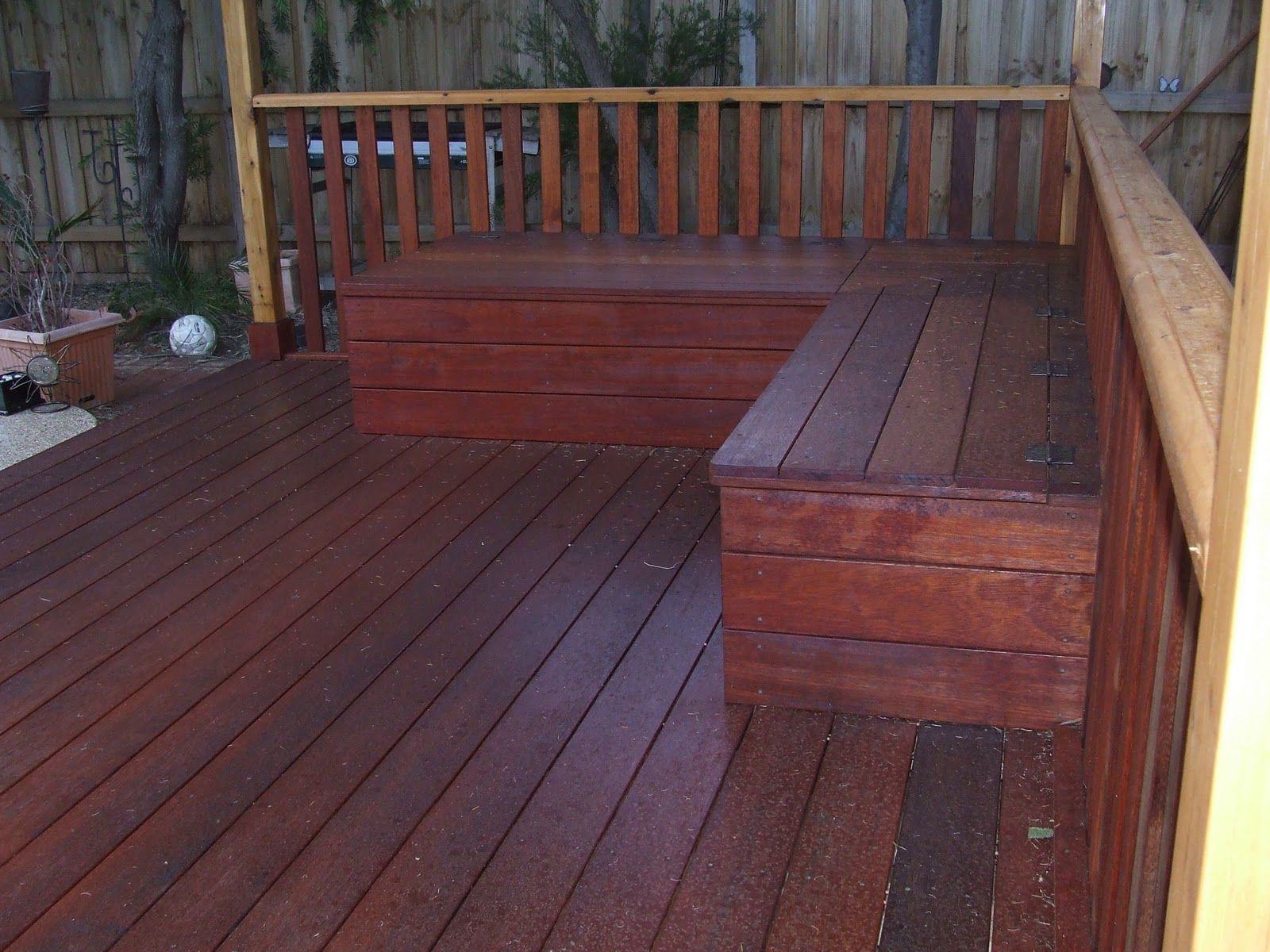 L Shaped Bench With Storage
 l shaped wood decking seating with storage Google Search