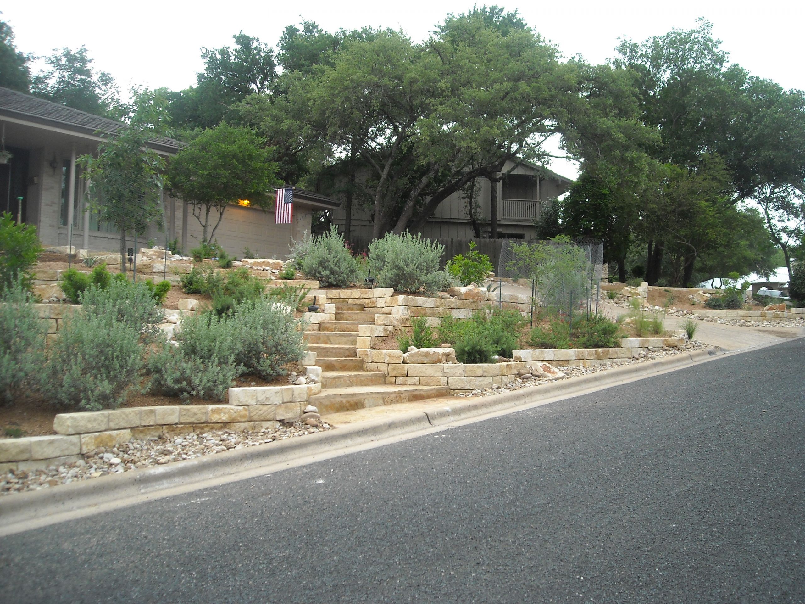 Landscape Design Austin
 Front yard landscape xeriscape with water wise native