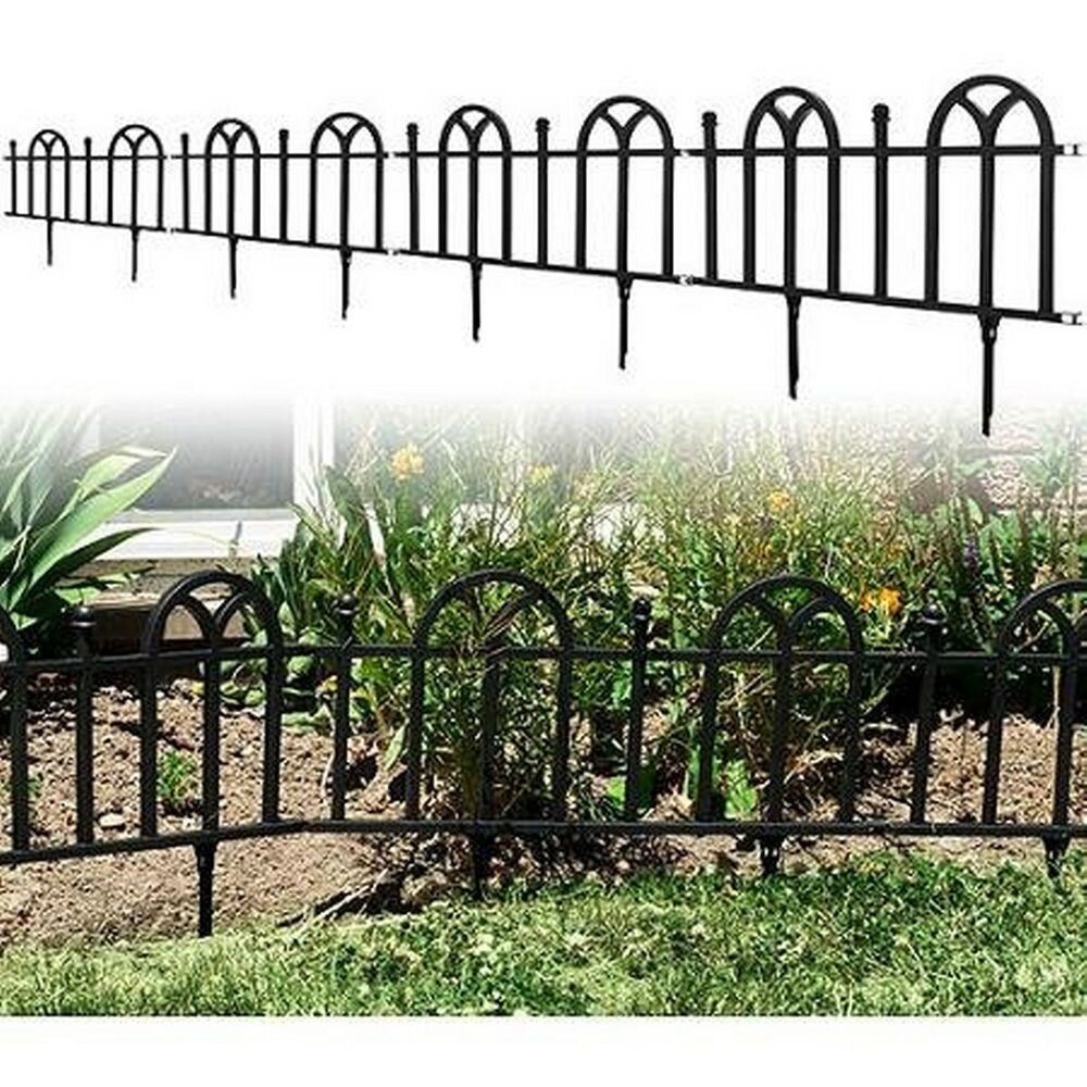 Landscape Fence Edging
 NEW Black Victorian Garden Border Fencing Resin
