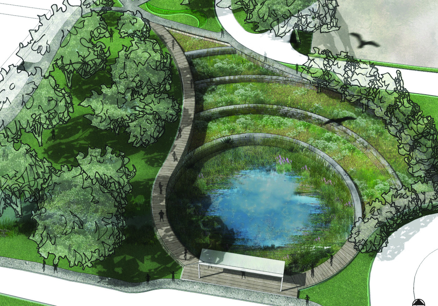 Landscape Fountain Plan
 EPA Announces Winners of the 2013 Campus RainWorks