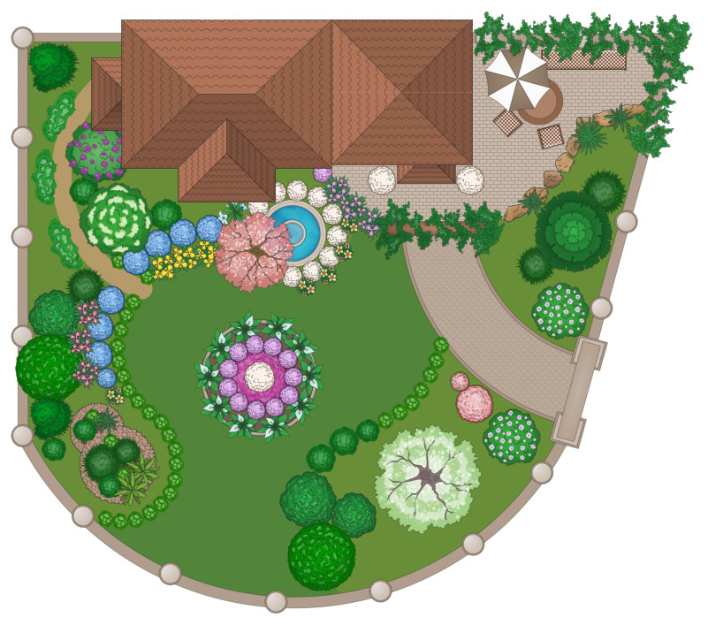 Landscape Fountain Plan
 Landscape & Garden Solution