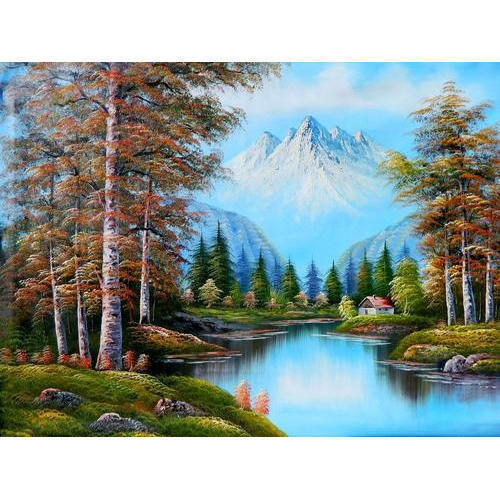 Landscape Painting Images
 Professional Artist Paintings Buddha Wall Mural