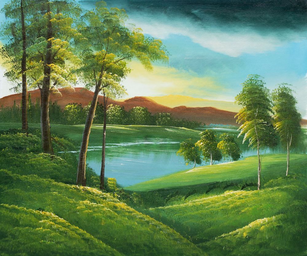 Landscape Paintings On Canvas
 Decorative Art Oil Paint Painting by Hand Landscape Wall
