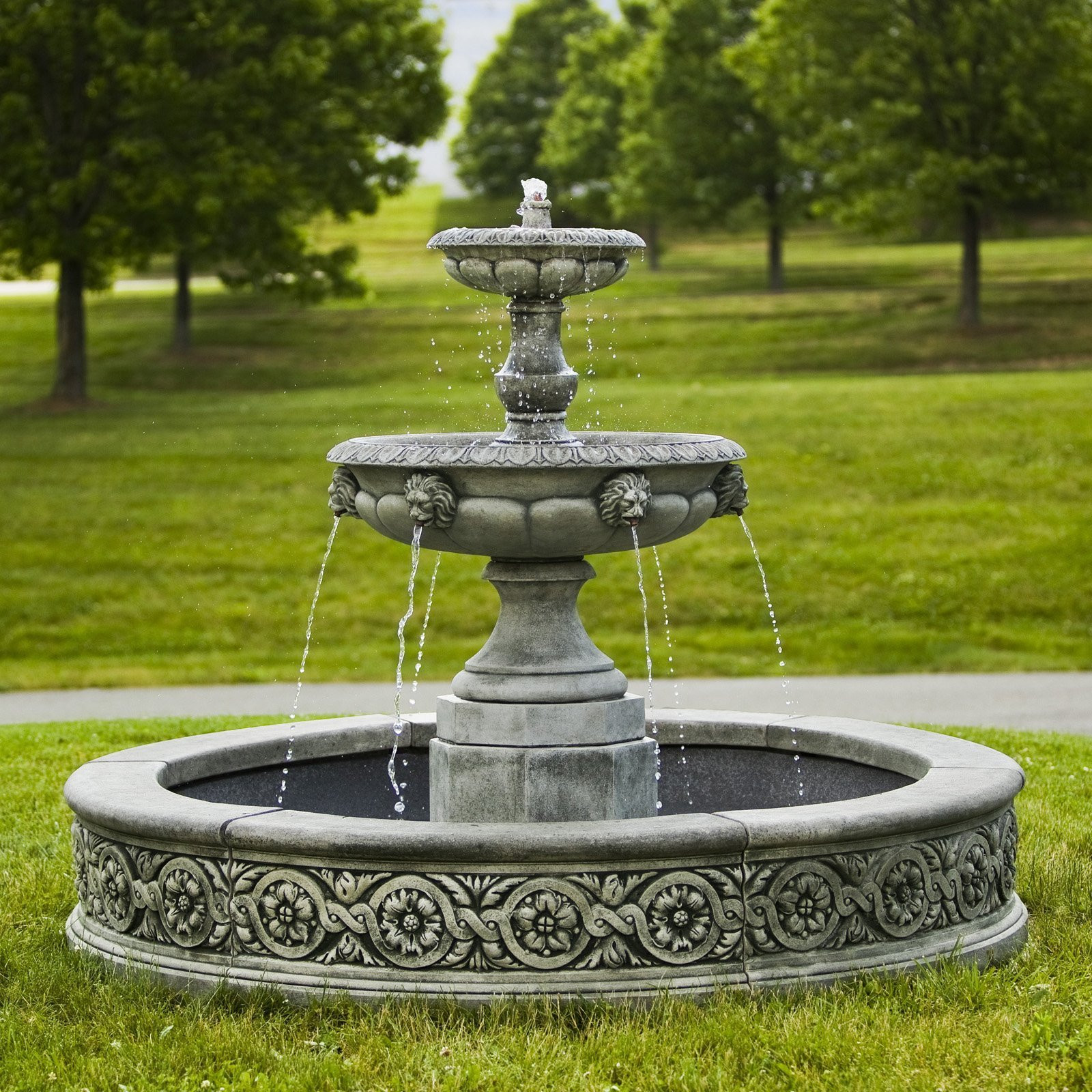 Landscape Water Fountains
 Parisienne Two Tier Outdoor Water Fountain