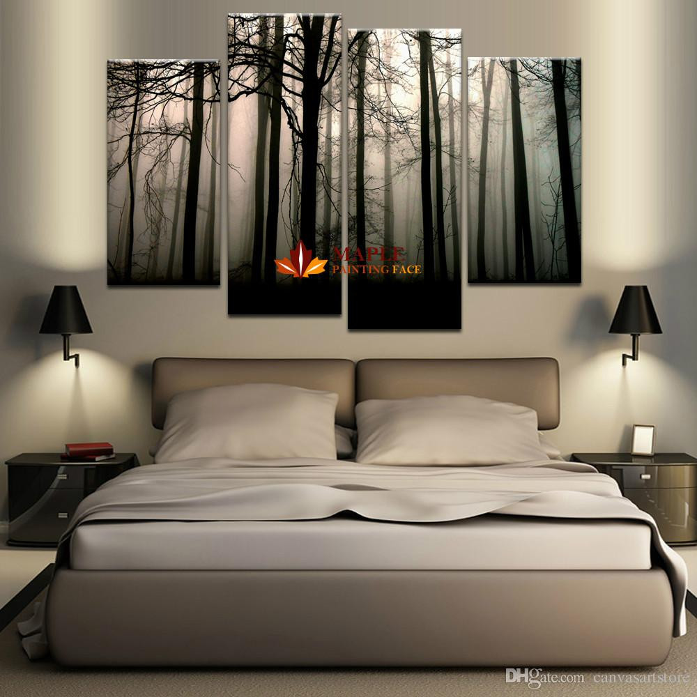 Large Bedroom Wall Art
 2017 4 Panel Canvas Art Modern Abstract Hd Canvas