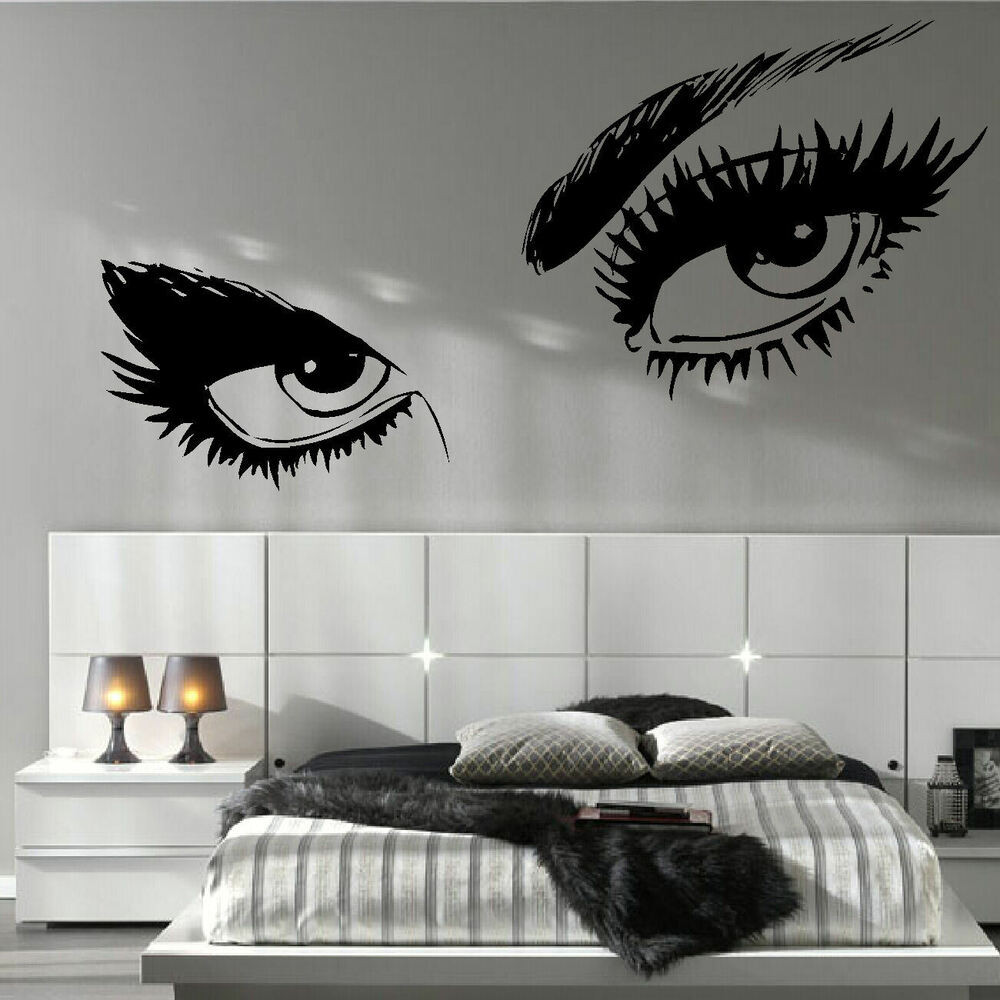 Large Bedroom Wall Art
 LARGE WOMAN EYES SALON LIPS BEDROOM WALL MURAL GIANT ART