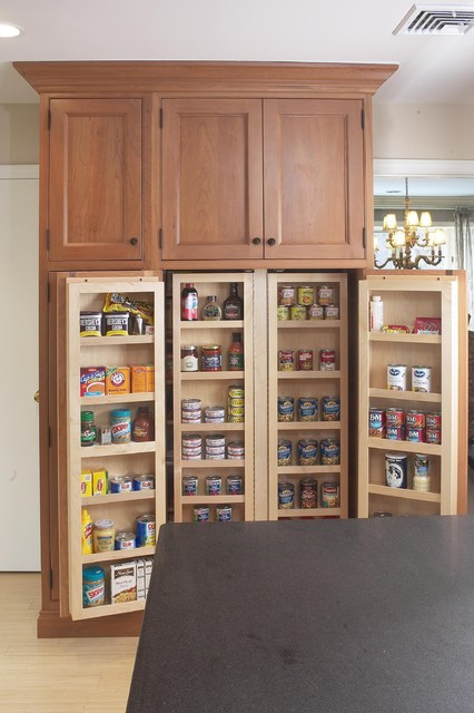 Large Kitchen Storage Cabinets
 Interior of large pantry cabinet Eclectic Kitchen