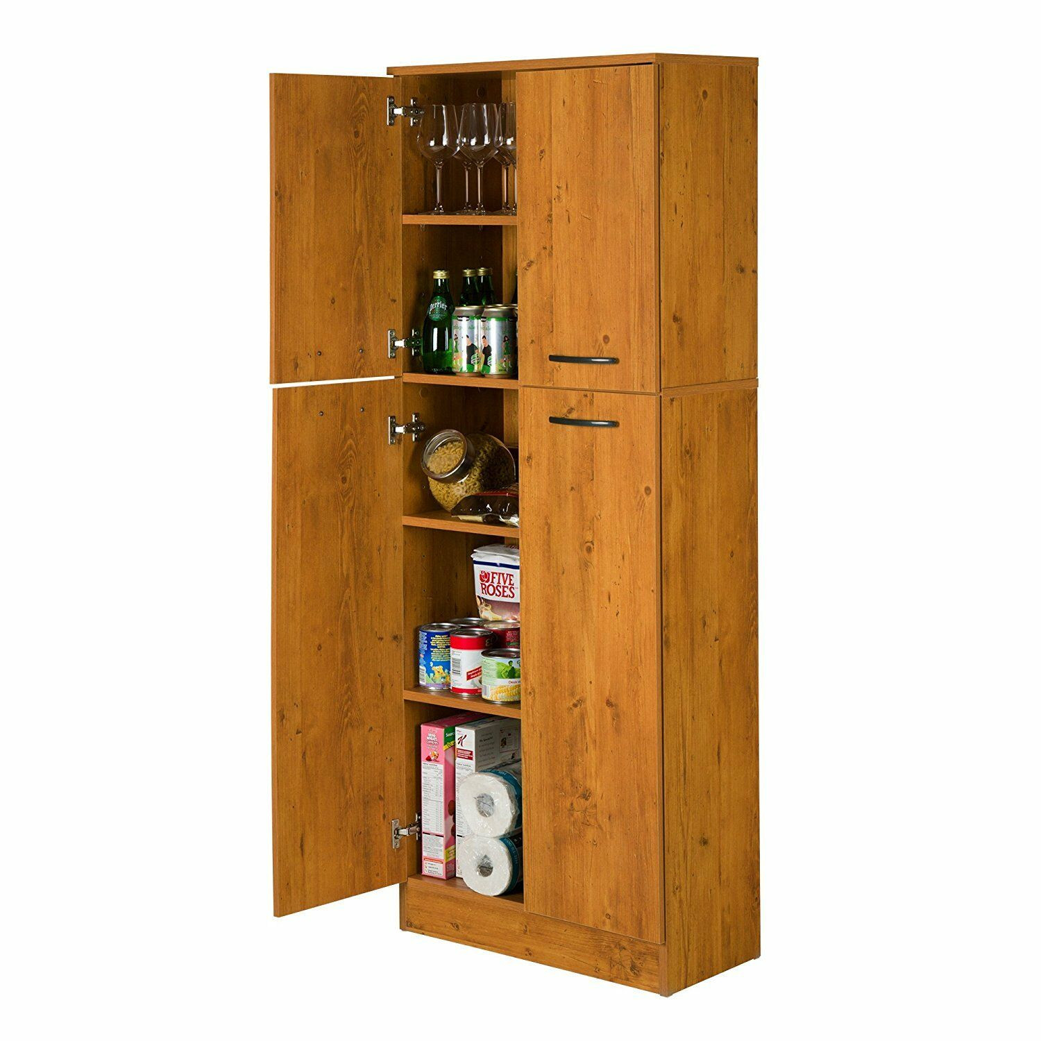 Large Kitchen Storage Cabinets
 Wooden Pantry Utility Storage Cabinet 4 Door 5