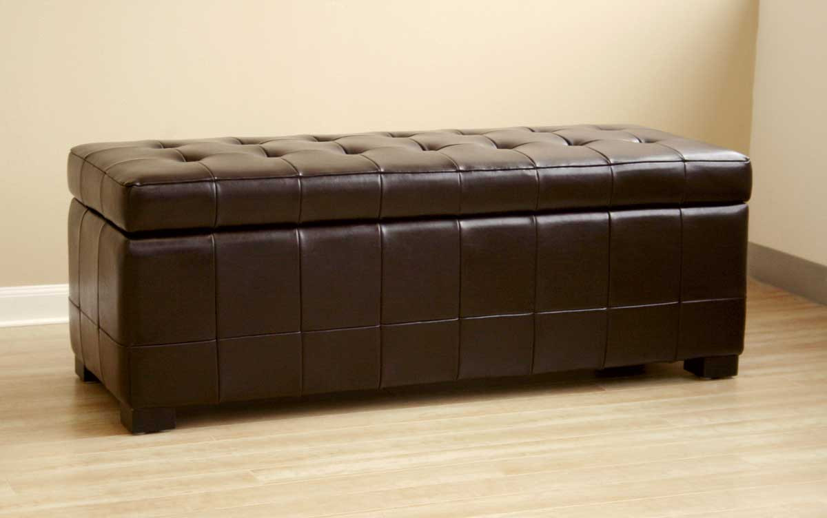 Leather Bench With Storage
 Wholesale Interiors Y 105 Leather Storage Bench Ottoman Y