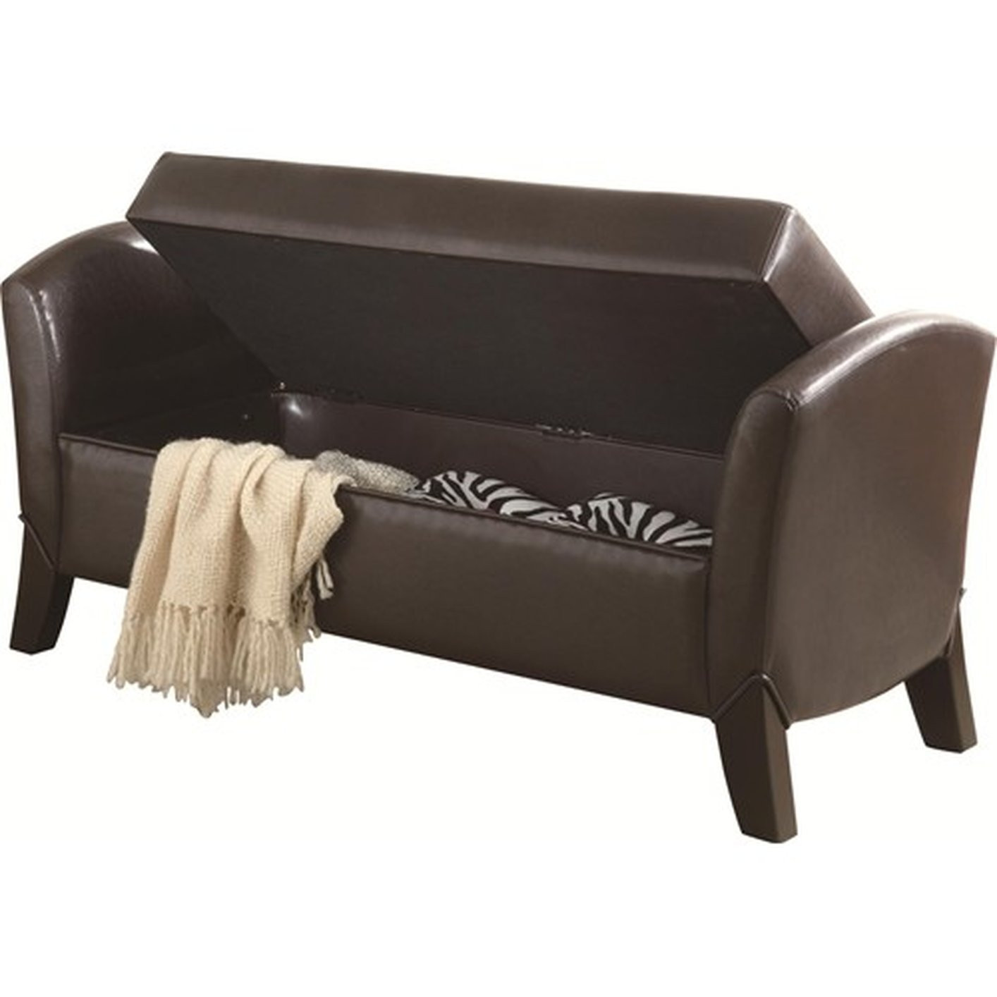 Leather Bench With Storage
 Brown Leather Storage Bench Steal A Sofa Furniture