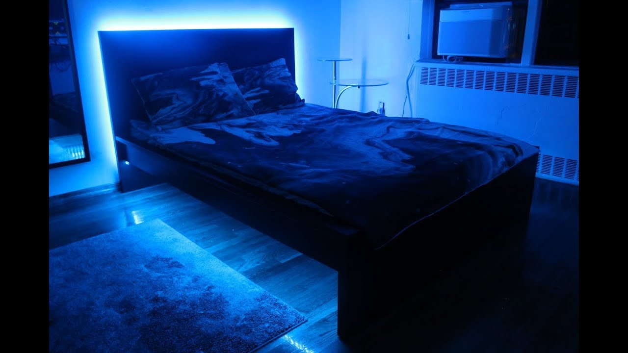 Led Bedroom Lights
 How To Install LED Strip Lights Under Bed Frame Bedroom