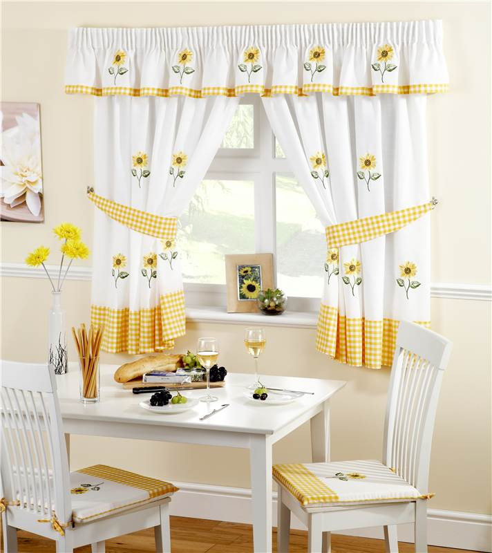 Lemon Kitchen Curtains
 Lemon Sunflower Kitchen Curtains Pelmet Cafe Panels