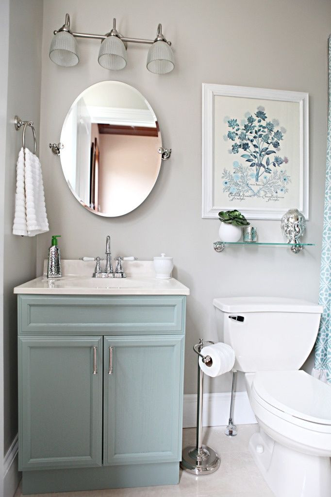 Light Blue Bathroom Accessories
 Bathroom mushroom grey walls nickel fixtures and