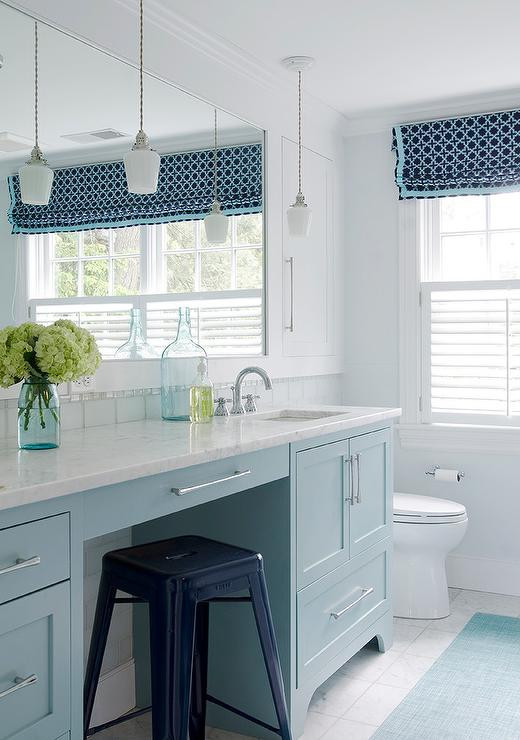 Light Blue Bathroom Accessories
 Navy Blue Bathroom Vanity Design Ideas