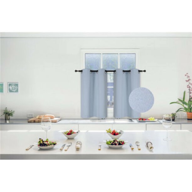Light Blue Kitchen Curtains
 2PC LIGHT BLUE K54 THERMAL PANEL SMALL CURTAIN KITCHEN